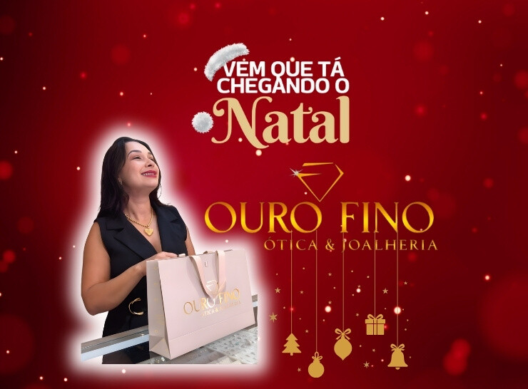 O Natal está chegando na Ótica e Joalheria Ouro Fino,confira!