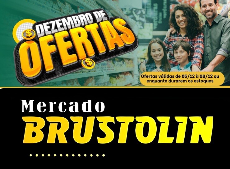 Dezembro de Ofertas no Mercado Brustolin, válidas de 05 a 08/12