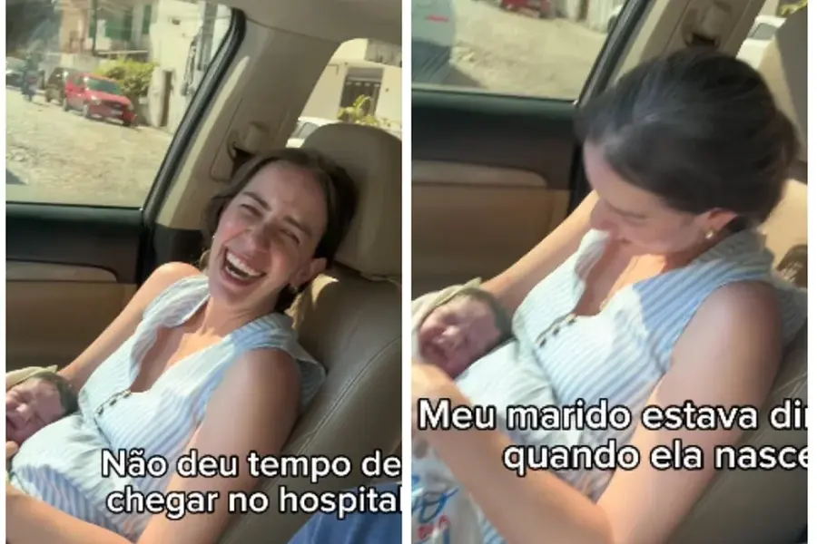 Médica faz o próprio parto dentro de carro e enrola bebê em pano de prato