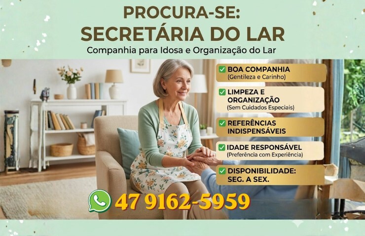 Procura-se Secretária do Lar – Com Referências em Alta Floresta