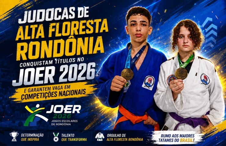 Judocas de Alta Floresta D´Oeste conquistam títulos no JOER 2026 e garantem vaga em competições nacionais