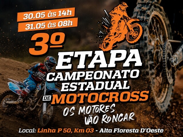 Alta Floresta – 3ª Etapa do Campeonato Estadual de Motocross movimenta o fim de semana na Linha P.50 antigo lixão