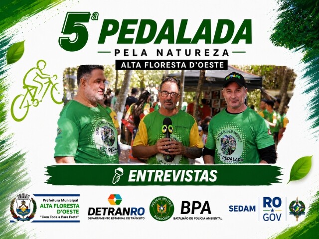 5ª Pedalada Pela Natureza - Entrevista com Prefeito Gio Damo e Secretário de Estado