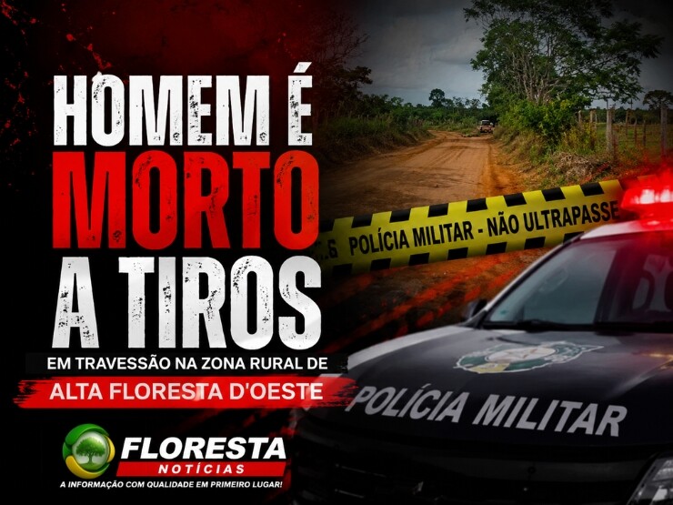 Urgente: Homem é morto a tiros em travessão na zona rural de Alta Floresta D'Oeste