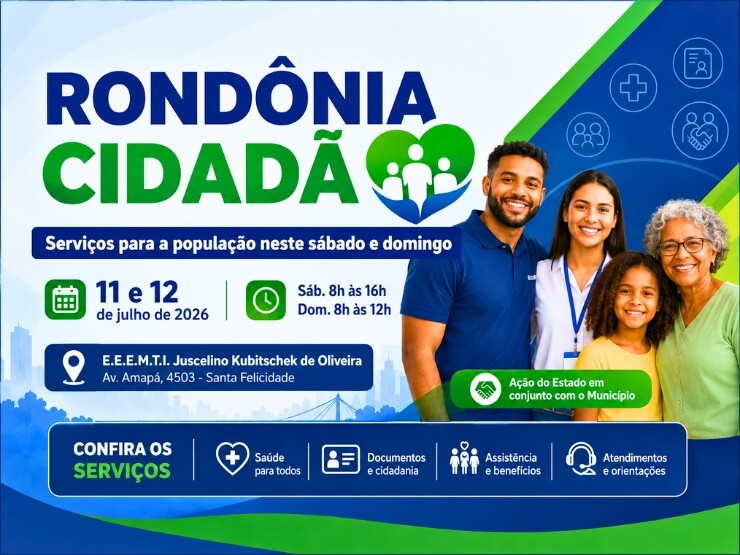 Rondônia Cidadã oferece diversos serviços neste sábado e domingo em Alta Floresta Ro