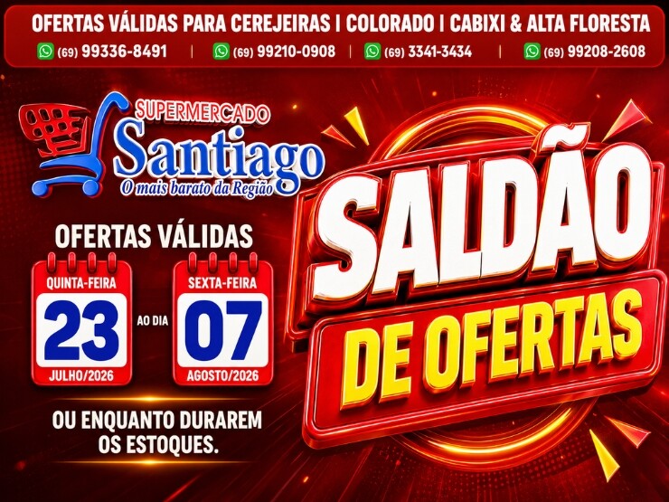 Saldão de ofertas no Supermercado Santiago, confira!